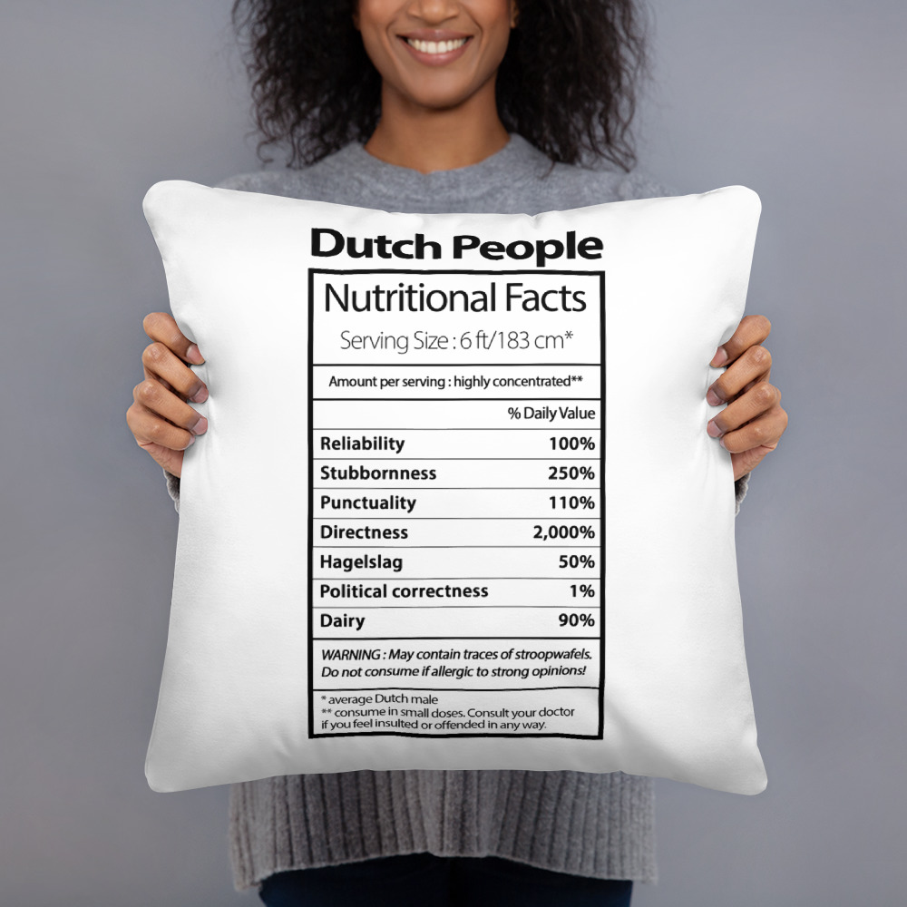 Pillow Dutch Facts Dutch Prints